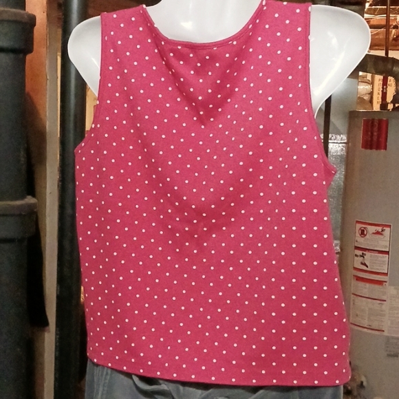 FINAL Price before donated. Like New Charter Club Petite Polka Dot Tank Sz PM - Picture 4 of 7